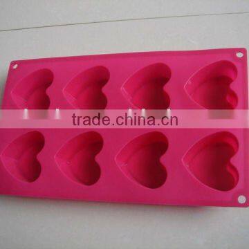 8 cavity heart shaped silicone mould