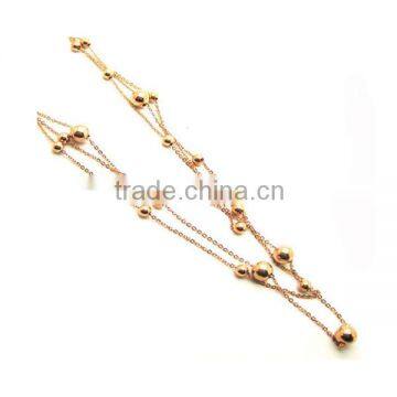 Latest new model gold design necklace chain finished in stainless steel LN3339