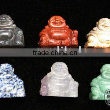 Natural jasper Carved Laughing Buddha Carving