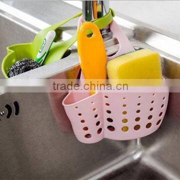 Plastic storage rack for kitchen sink