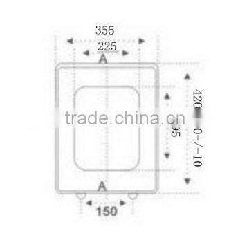 Luxury Square Stainless Steel Hinge Toilet Seat-1053 photo-2