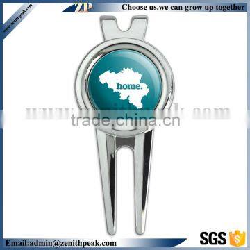 metal golf divot tool and ball marker