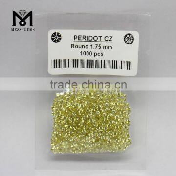 Factory Wholesale Round 1.75mm Peridot Zircon Rough Stone