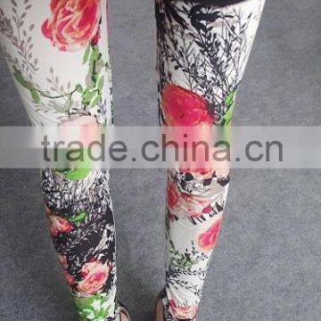 2015 new design latest flower leggings wholesale