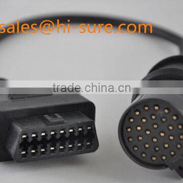 J1962 OBDII connector TO Iveco30P Cable for heavy duty truck obd diagnostic scanner tool