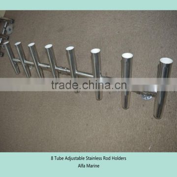 8 Tube Adjustable Stainless Rod Holders