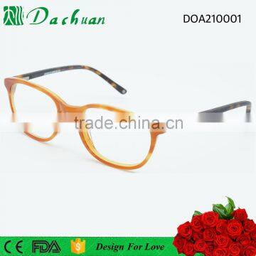 Handmade high quality acetate classic round shape tortise optical glasses frames