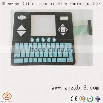 Colorful LED membrane switch capatitive touch panel for household