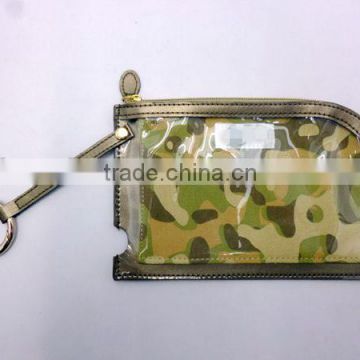 China Alibaba PVC and canvas smart phone bags with metal ring