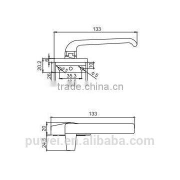 Aluminum Doors and Window Handle Single Point Handles Aluminium Casement Window Handle photo-2
