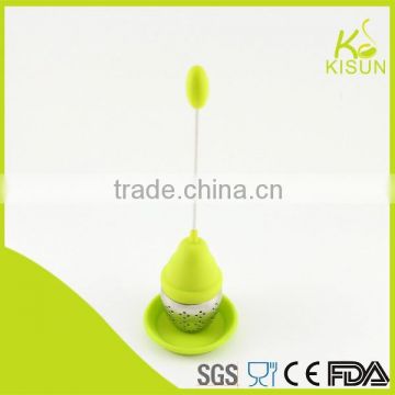 silicone oval egg shape tea strainer