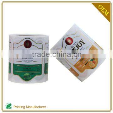 Waterproof Printed Adhesive Product Label Clear PP PET Paper Different Material