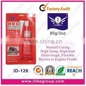 RTV Silicone Gasket Maker( sample is free ,85g)TUV,REACH,ROHS,SGS certificates