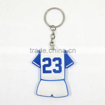 Yiwu Manre Manufacturer Custom Pvc Key Ring Jersey Shaped Rubber Keychain Souvenir Keychain photo-3