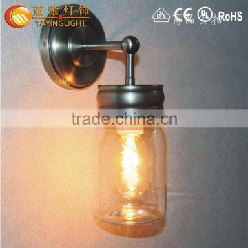 Industrial retro wall lamp,Edison American country modern minimalist glass wrought iron wall lamp led lamp