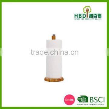 BSCI Factory High Quality Bamboo Wood Kitchen Roll Holder, Roll Holder Wholesale photo-5