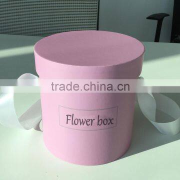 High Quality Paper Flowers Box Large Cardboard Round Box for Rose Flower Packing photo-3