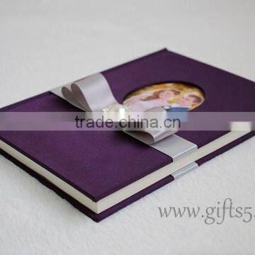 Handmade purple wedding guest book