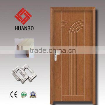 2015 simple design mdf pvc coated wood flush door for bedroom