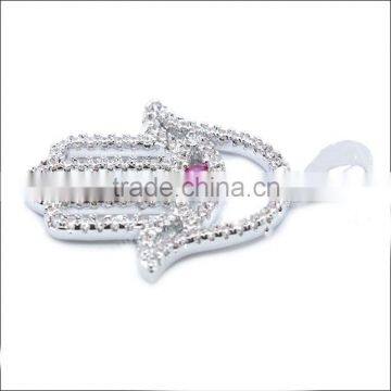 925 Silver Hamsa Design With Zircon Ruby China Factory Wholesale photo-2