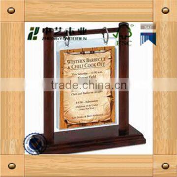 china factory FSC&BSCI custom wooden menu file holder