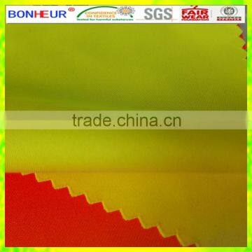 hi Vis Yellow Polyester Mechanical Stretch Fabric for Drill Shirt