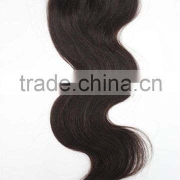 alibaba express fast ship Natural indian human hair 14inch natural color unprocessed body waveas lace part parting top closure