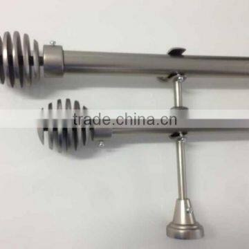 Double Dual Extendable Curtain Rod & Finial Set For Australia Market