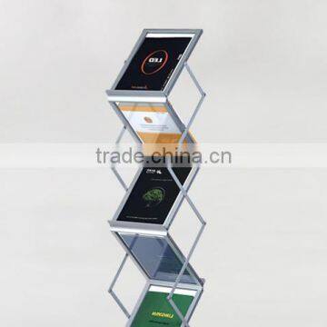 Portable Brochure holder A4 Aluminum Alloy Folding Display Stand