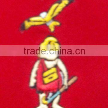 Embroidered Honours Cap With Golden Braid & Tassel, Red / Green Velvet photo-2