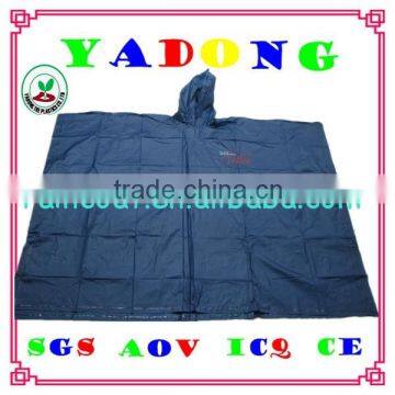 promotional adult pvc rainponcho,pvc rainwear,blue adult poncho