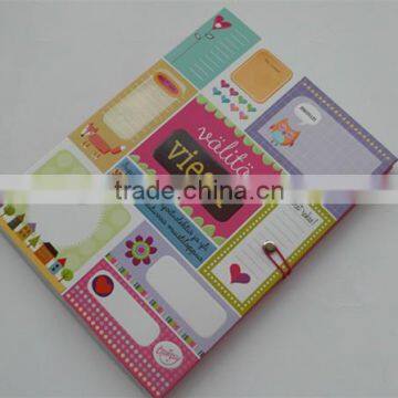 3D emboss spot-uv coating paper cover notebook