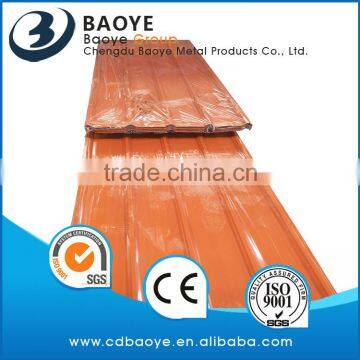 Orange colored galvanized corrugated steel sheets for wall using