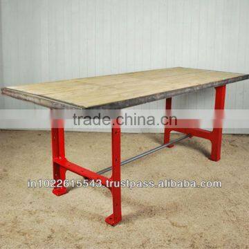 Reclaimed top industrial Dining table