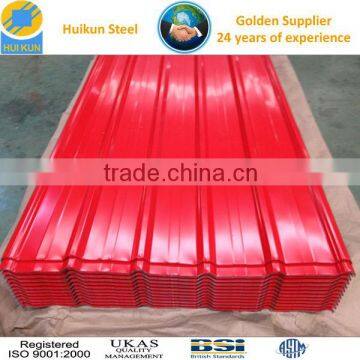 color corrugated steel roofing tile