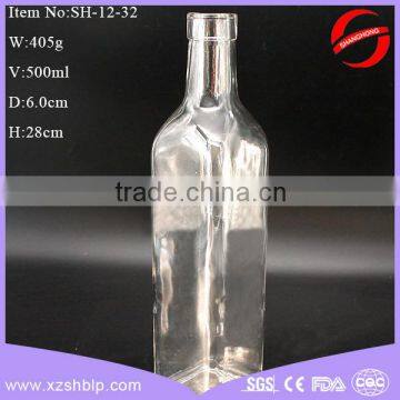 Clear Glass OIL Empty Bottle For Olive Oil Bottle with Nozzle