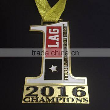 Die casting zinc alloy brass gold custom metal award medal