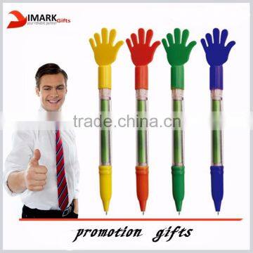 Hand shaped pull out banner pen finger shaped promotion banner pen