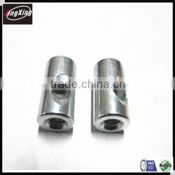 Zinc plated barrel nut/horizontal hole nut