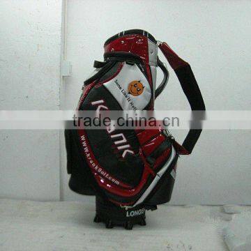 contact blocking leather golf bag