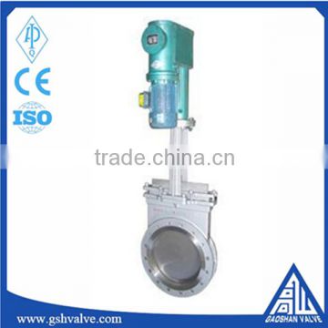 Electric hydraulic stainless steel knife gate valves with wafer