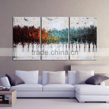 modern abstract wall art colorful forest landscape oil painting