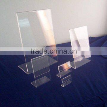 acrylic menu holder for sign display/leaflet flyer stands/a4 a5