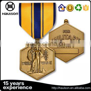 3d Embossed Matte Finish Top Gold Hard Enamel Pin us Medallion Military Medal Reward Iron Bronze Metal Medal photo-3