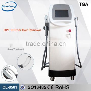 2016 biggest discount!!! three handles IPL machine for hair removal and skin rejuvenation