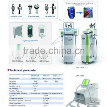 Portable Weight Loss Equipment Slimming Cryo Fat Freezing Cryolipolysis Body Slimming Machine For Home Use With 5 Treatment Handles Flabby Skin
