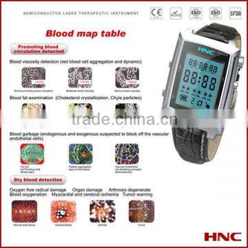 2014 laser irradiation medical therapy wrist watch with time and calendar functions