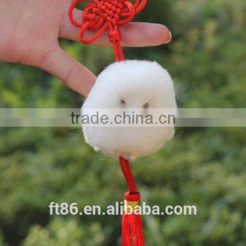 Cheap Fake Fur Animal Design Sheep Keychain Factory