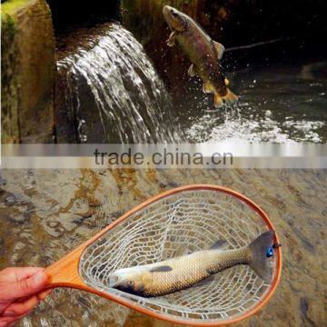 wooden frame fishing landing net hot sale