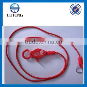 red elastic cord with plastics clip